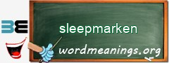 WordMeaning blackboard for sleepmarken